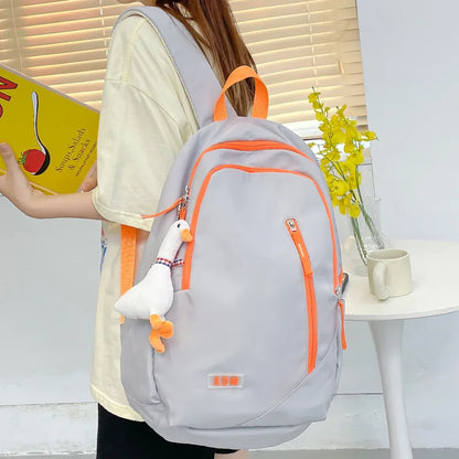 Cool Women High Capacity Cute Student Backpack Fashion Lady Book Bag Female Laptop College Backpack Trendy Girl Nylon School Bag