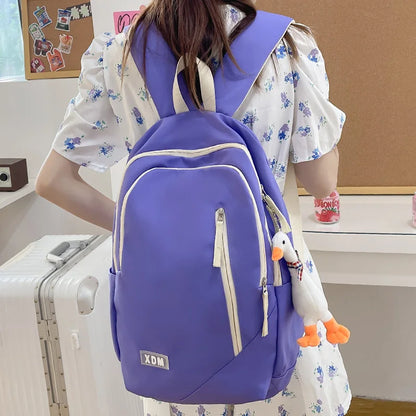 Cool Women High Capacity Cute Student Backpack Fashion Lady Book Bag Female Laptop College Backpack Trendy Girl Nylon School Bag