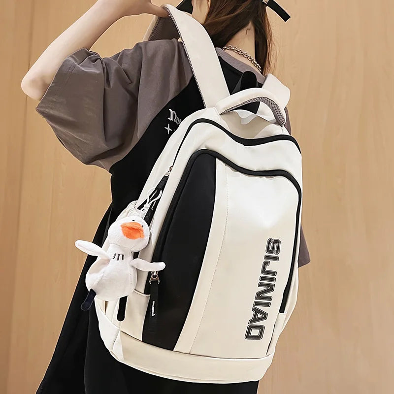 Cool Women High Capacity Laptop School Bag Girl Leisure College Backpack Fashion Ladies Travel Trendy Female Cute Nylon Book Bag