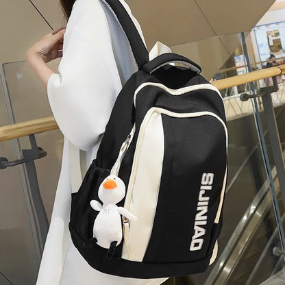 Cool Women High Capacity Laptop School Bag Girl Leisure College Backpack Fashion Ladies Travel Trendy Female Cute Nylon Book Bag