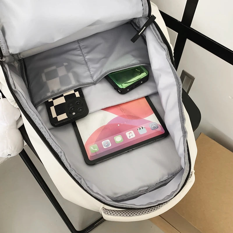 Cool Women High Capacity Laptop School Bag Girl Leisure College Backpack Fashion Ladies Travel Trendy Female Cute Nylon Book Bag