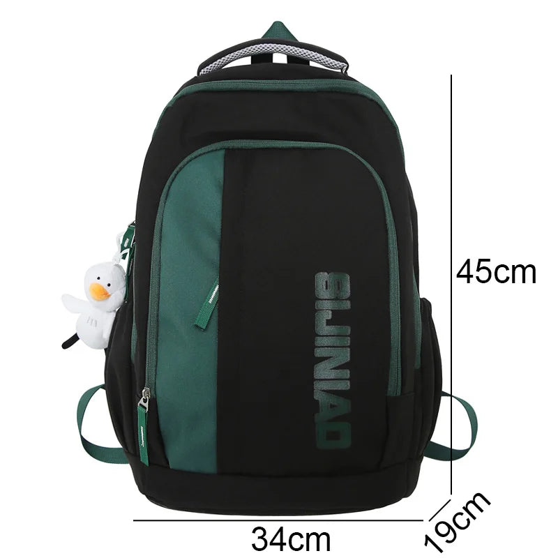 Cool Women High Capacity Laptop School Bag Girl Leisure College Backpack Fashion Ladies Travel Trendy Female Cute Nylon Book Bag