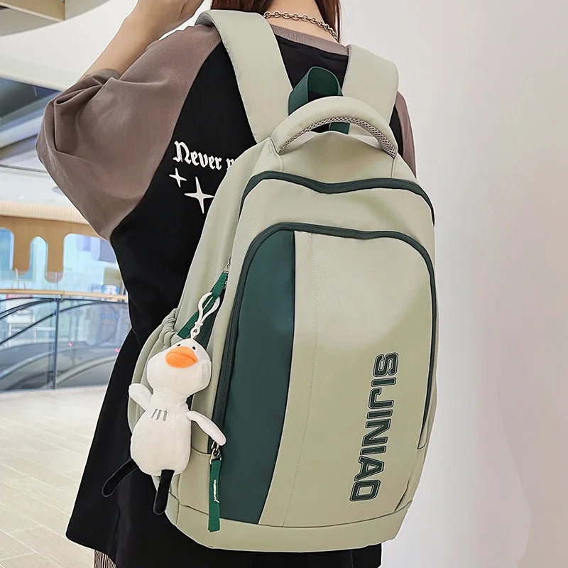 Cool Women High Capacity Laptop School Bag Girl Leisure College Backpack Fashion Ladies Travel Trendy Female Cute Nylon Book Bag