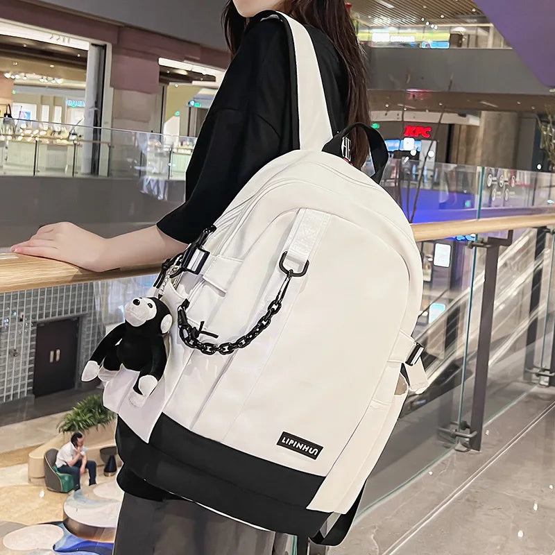 Cool Women Male High Capacity Green College Backpack Fashion Girl Boy Leisure School Bag Lady Men Laptop Female Travel Book Bags
