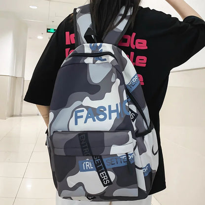 Cool Women Men Camouflage School Bag Boy Girl Travel Backpack Male Lady Graffiti Book Bag Female Laptop College Backpack Fashion
