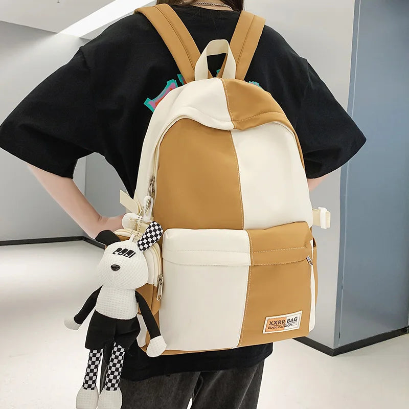 Cool Women Men Nylon Coin Purse Female College Backpack Fashion Cute Lady Male Travel BookBag Girl Kawaii School Backpack Laptop