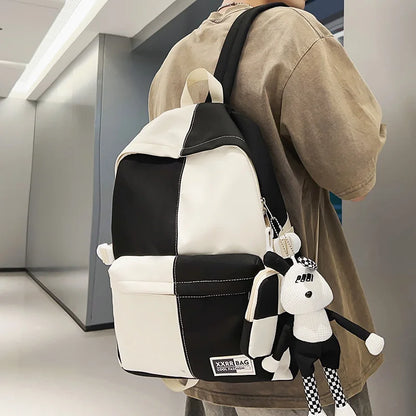 Cool Women Men Nylon Coin Purse Female College Backpack Fashion Cute Lady Male Travel BookBag Girl Kawaii School Backpack Laptop