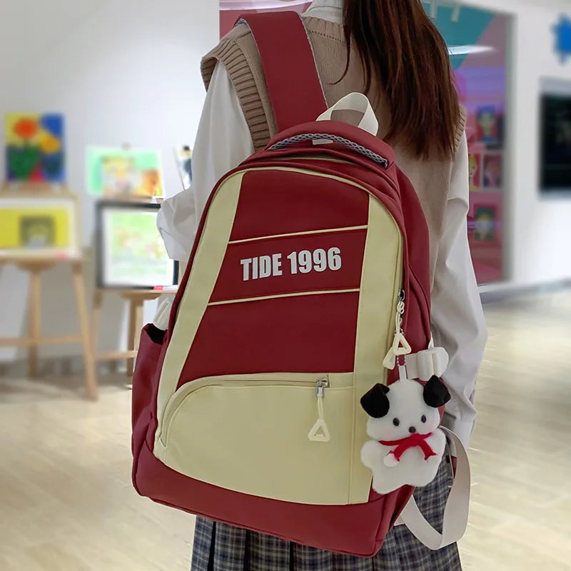 Cool Women Nylon Laptop Student Book Bag Girl Leisure Backpack Ladies Cute Fashion Female Travel Teenage College Backpack Trendy