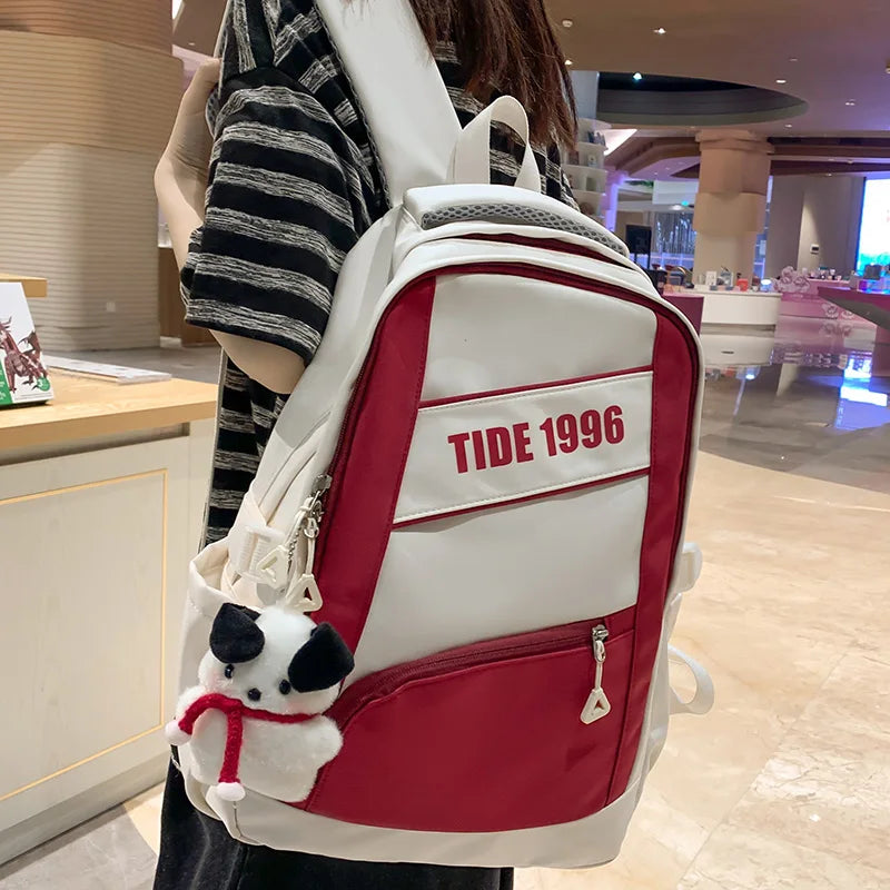 Cool Women Nylon Laptop Student Book Bag Girl Leisure Backpack Ladies Cute Fashion Female Travel Teenage College Backpack Trendy