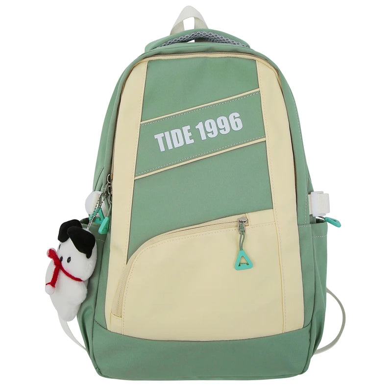Cool Women Nylon Laptop Student Book Bag Girl Leisure Backpack Ladies Cute Fashion Female Travel Teenage College Backpack Trendy