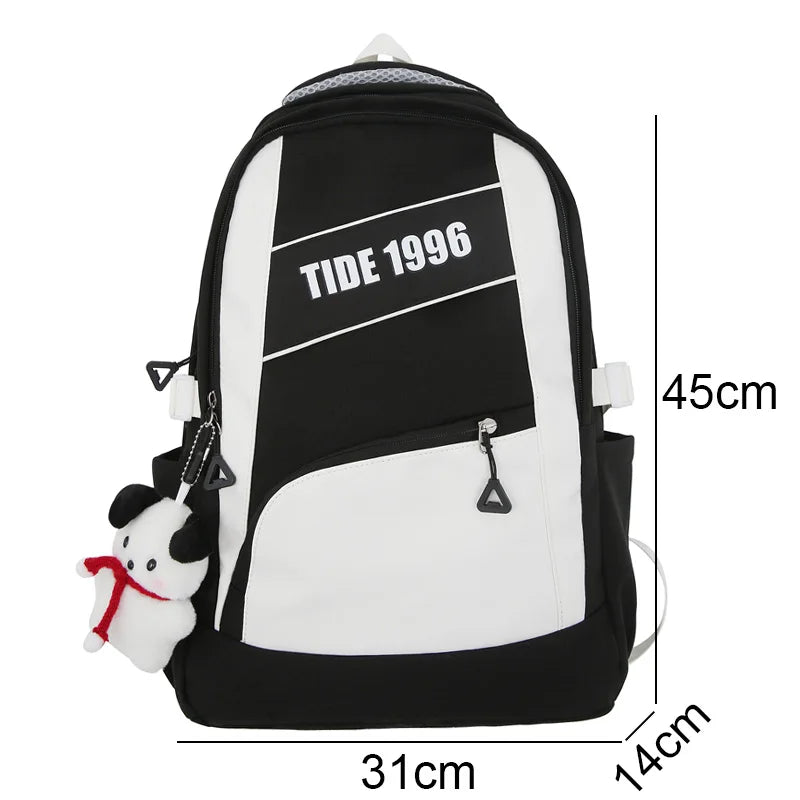 Cool Women Nylon Laptop Student Book Bag Girl Leisure Backpack Ladies Cute Fashion Female Travel Teenage College Backpack Trendy