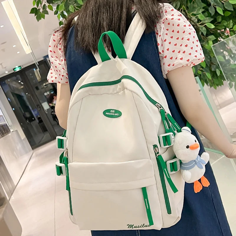 Cool Women Nylon School Bag Trendy Lady Kawaii College Backpack New Girl Travel Book Backpack Fashion Female Laptop Student Bags