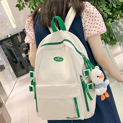 Cool Women Nylon School Bag Trendy Lady Kawaii College Backpack New Girl Travel Book Backpack Fashion Female Laptop Student Bags