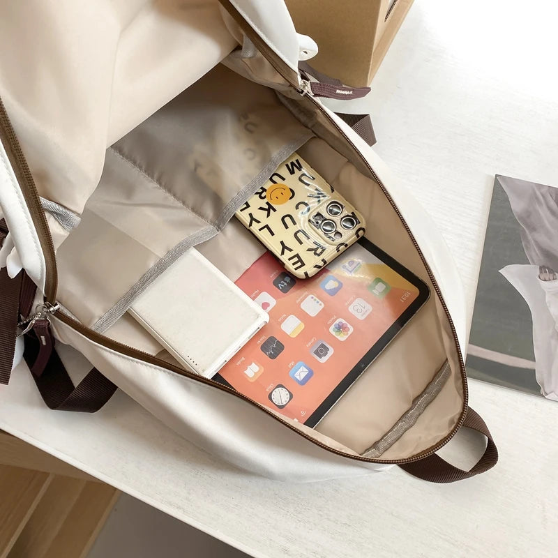 Cool Women Nylon School Bag Trendy Lady Kawaii College Backpack New Girl Travel Book Backpack Fashion Female Laptop Student Bags