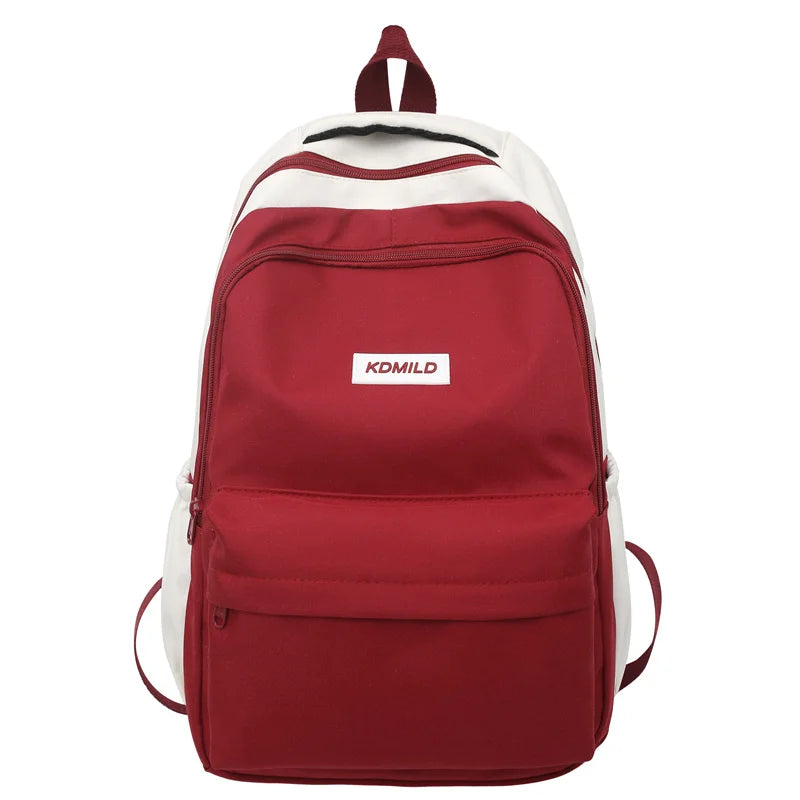 Cool Women Red Waterproof Laptop School Bag Female Cute Backpack Fashion Girl Kawaii College Backpack Trendy Lady Travel BookBag