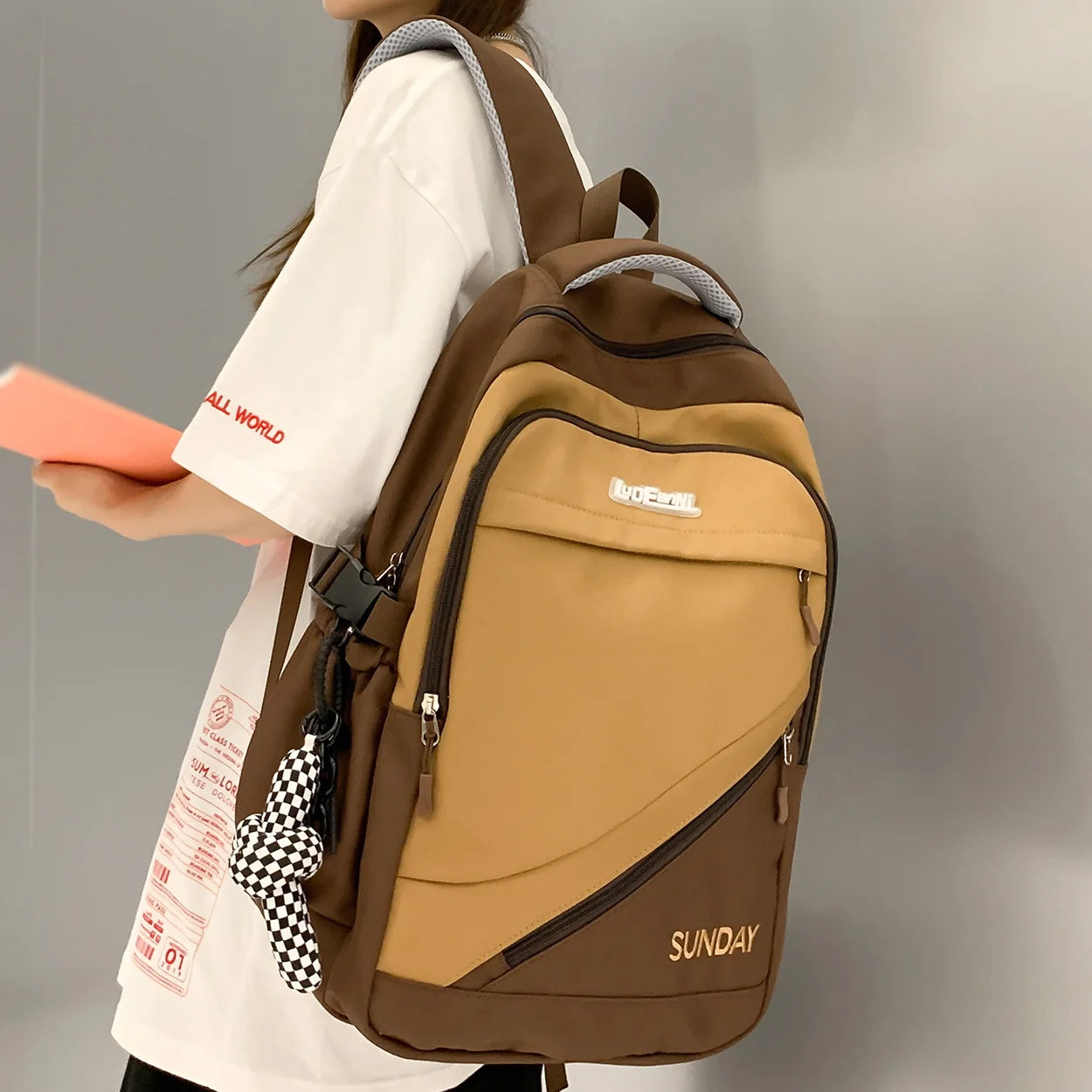 Cool Women Student Waterproof High Capacity College Backpack Female School Bag Cute Lady Travel Laptop Girl Book Bag Fashion New