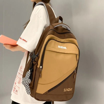 Cool Women Student Waterproof High Capacity College Backpack Female School Bag Cute Lady Travel Laptop Girl Book Bag Fashion New