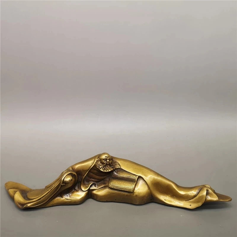 Copper Bodhidharma Patriarch Press Paper Ballast Study Supplies Office Desktop Car Decoration Brass