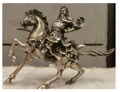 Copper Brass CHINESE crafts decor ART sculpture Blessed Chinese China Folk Culture HandMade Old Silver Bronze statue