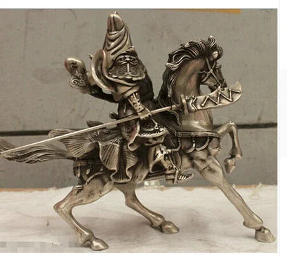 Copper Brass CHINESE crafts decor ART sculpture Blessed Chinese China Folk Culture HandMade Old Silver Bronze statue