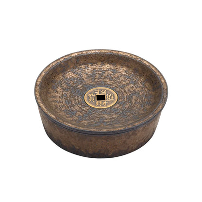 Copper Coin Pot Tray Tea Table Yixing Clay Teapots Water Drop Container Tea Pot Base Purple Sand Retro Bamboo Tea Tray Water S