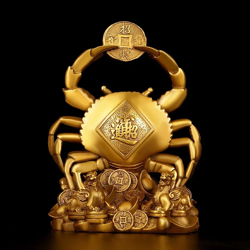 Copper Crab Ornaments Eight Parties Into The Treasure Cross Wealth Money Living Room Shop Decor