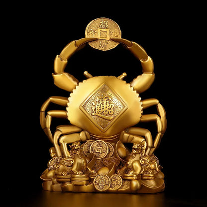 Copper Crab Ornaments Eight Parties Into The Treasure Cross Wealth Money Living Room Shop Decor