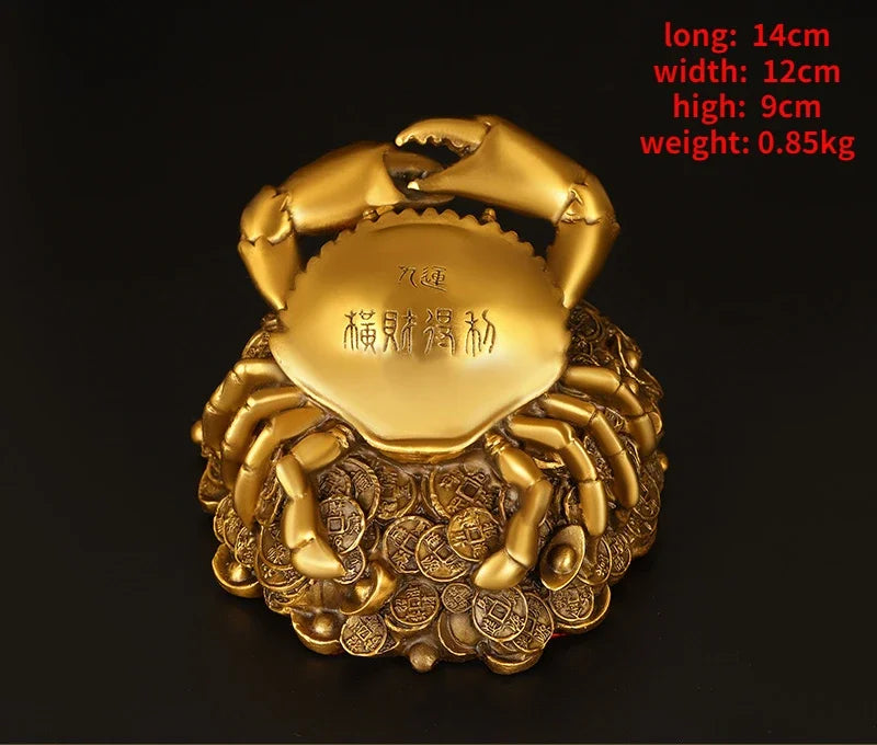 Copper Crab Ornaments Eight Parties Into The Treasure Cross Wealth Money Living Room Shop Decor