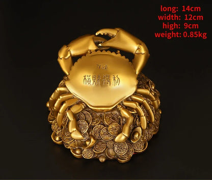 Copper Crab Ornaments Eight Parties Into The Treasure Cross Wealth Money Living Room Shop Decor