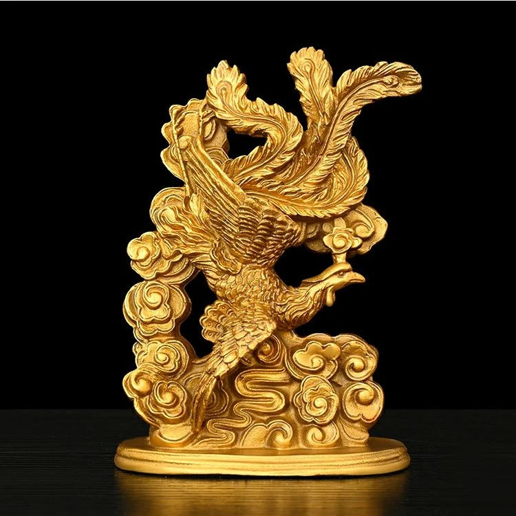 Copper Dragon and Phoenix Chengxiang Home Living Room Bedroom Decoration Creative Wedding Gifts