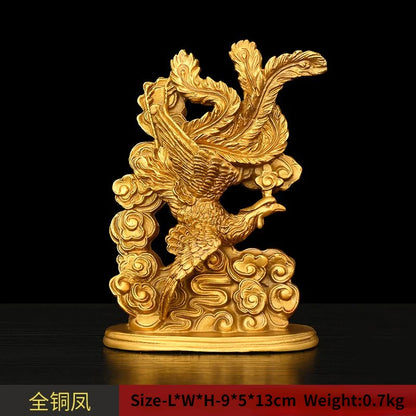 Copper Dragon and Phoenix Chengxiang Home Living Room Bedroom Decoration Creative Wedding Gifts