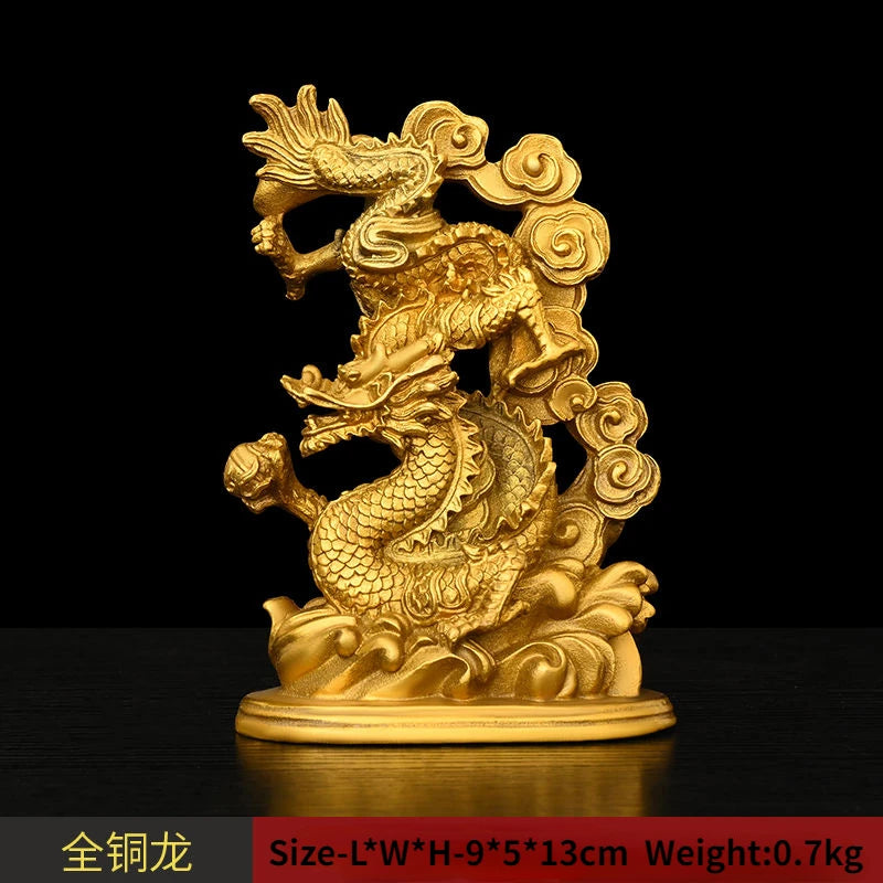 Copper Dragon and Phoenix Chengxiang Home Living Room Bedroom Decoration Creative Wedding Gifts