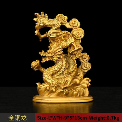 Copper Dragon and Phoenix Chengxiang Home Living Room Bedroom Decoration Creative Wedding Gifts