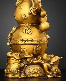 Copper Gourd Ornament Golden Toad Hundred Blessings Hundred Blessings Gathering Living Room Entrance Shop Decor