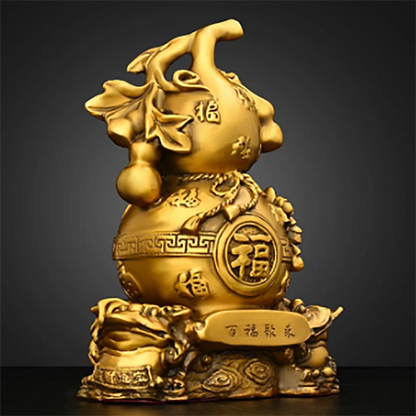 Copper Gourd Ornament Golden Toad Hundred Blessings Hundred Blessings Gathering Living Room Entrance Shop Decor