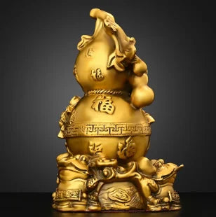 Copper Gourd Ornament Golden Toad Hundred Blessings Hundred Blessings Gathering Living Room Entrance Shop Decor