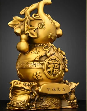 Copper Gourd Ornament Golden Toad Hundred Blessings Hundred Blessings Gathering Living Room Entrance Shop Decor