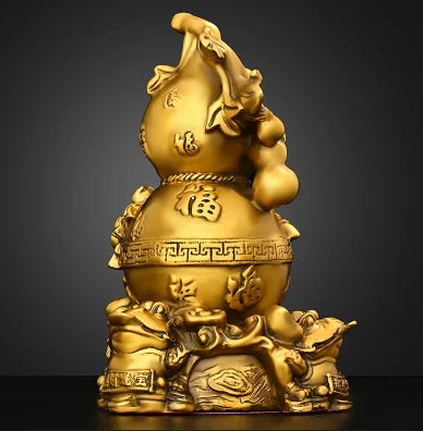 Copper Gourd Ornament Golden Toad Hundred Blessings Hundred Blessings Gathering Living Room Entrance Shop Decor