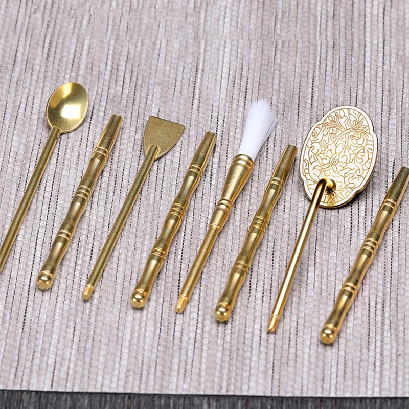 Copper Incense Burner DIY Incense Seal Mold Tools Kit Set for Home Fragrance Aromatherapy Yoga Office Relax
