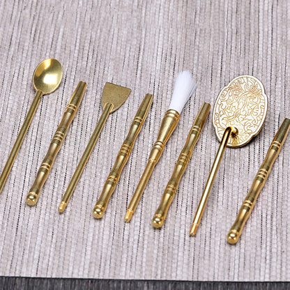 Copper Incense Burner DIY Incense Seal Mold Tools Kit Set for Home Fragrance Aromatherapy Yoga Office Relax