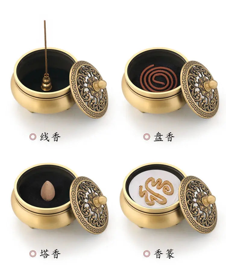 Copper Incense Burner Home Decoration Incense Stick Holder Room Aromatherapy Muse Accessories