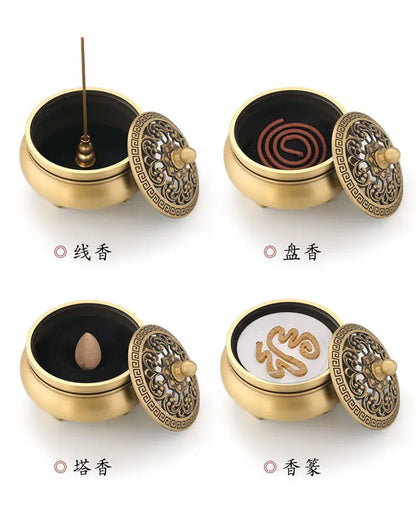 Copper Incense Burner Home Decoration Incense Stick Holder Room Aromatherapy Muse Accessories