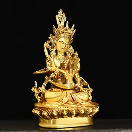 Copper  Joyful Buddha Ornament Tibetan Tantric Statue Nepalese Buddhist Home Offering Buddha Sculptures