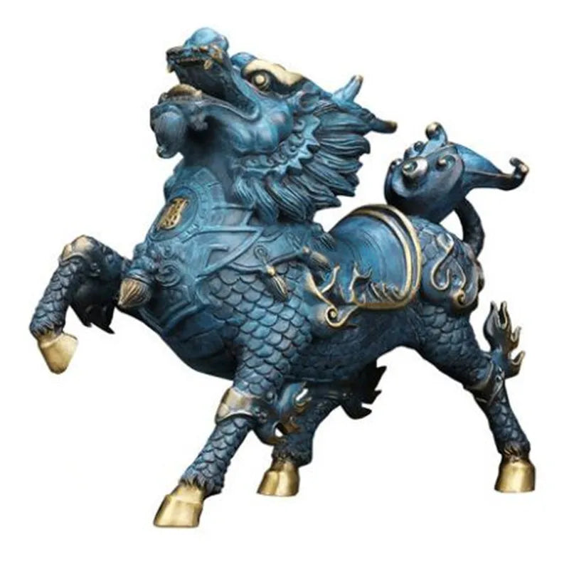 Copper Kirin dragon statue placed pieces of Feng Shui home decoration  hotel office family decoration accessories home decor