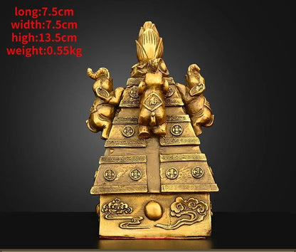 Copper Lucky Wealth Figurine Four Elephant Wealth Ornaments Home Office Desktop Decoration Crafts