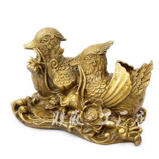 Copper Mandarin Duck Ornaments Wedding Marriage Gifts Brass Statue