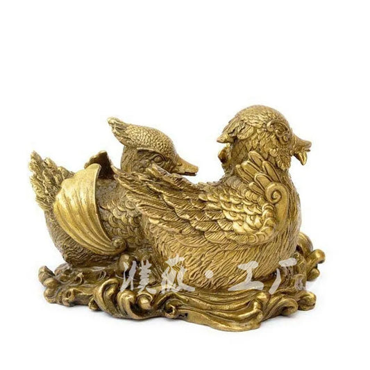 Copper Mandarin Duck Ornaments Wedding Marriage Gifts Brass Statue