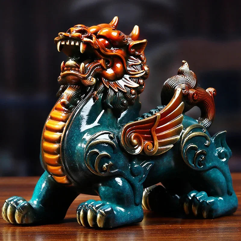 Copper Mascot Animal Pixiu Decorations Miniatures Statues Home Living Room Sculptures