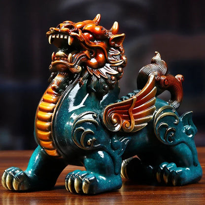 Copper Mascot Animal Pixiu Decorations Miniatures Statues Home Living Room Sculptures