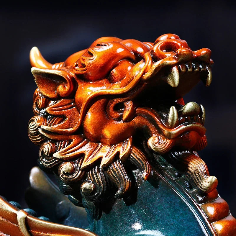 Copper Mascot Animal Pixiu Decorations Miniatures Statues Home Living Room Sculptures